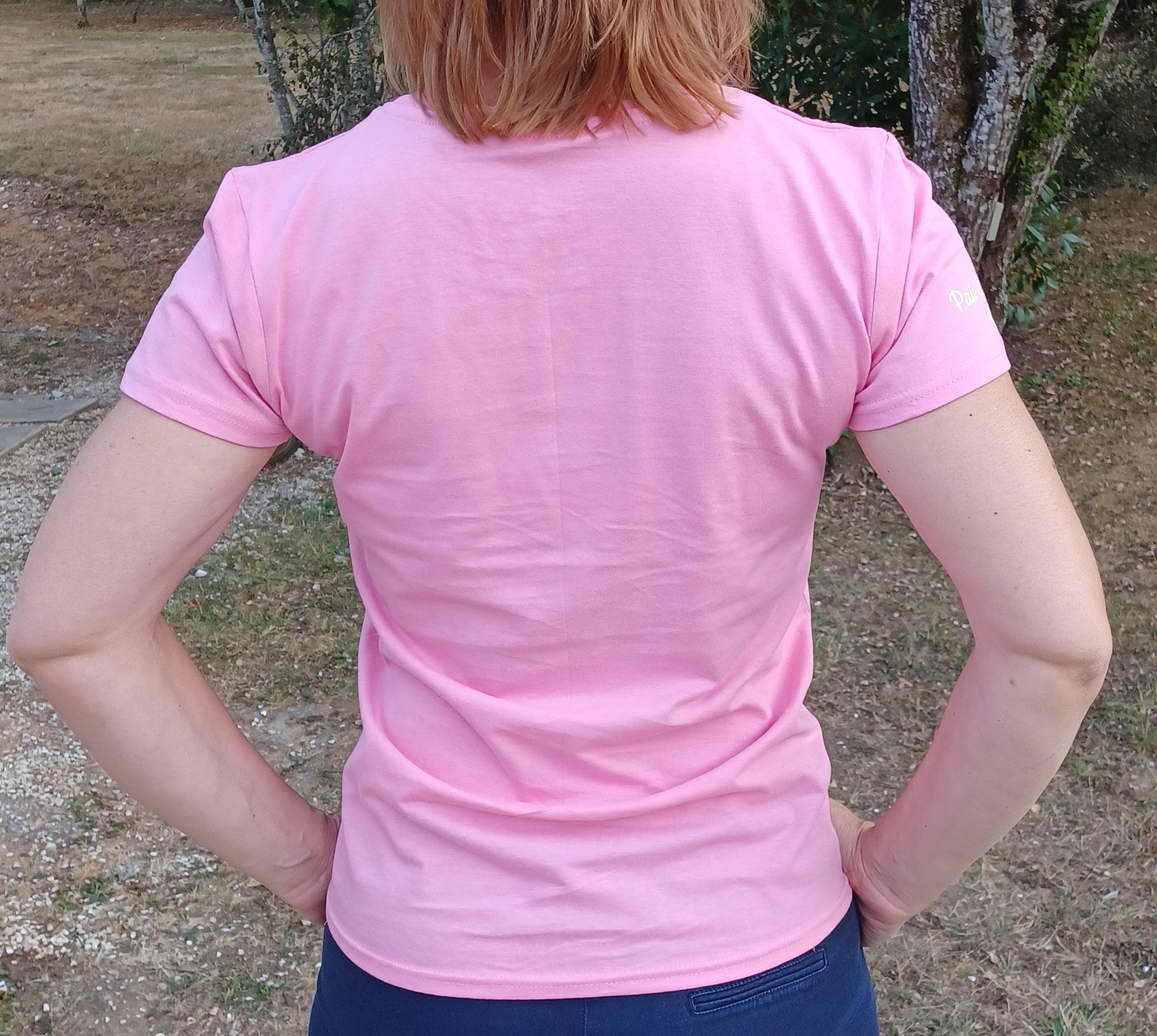 T-shirt "Lo chamin" femme rose