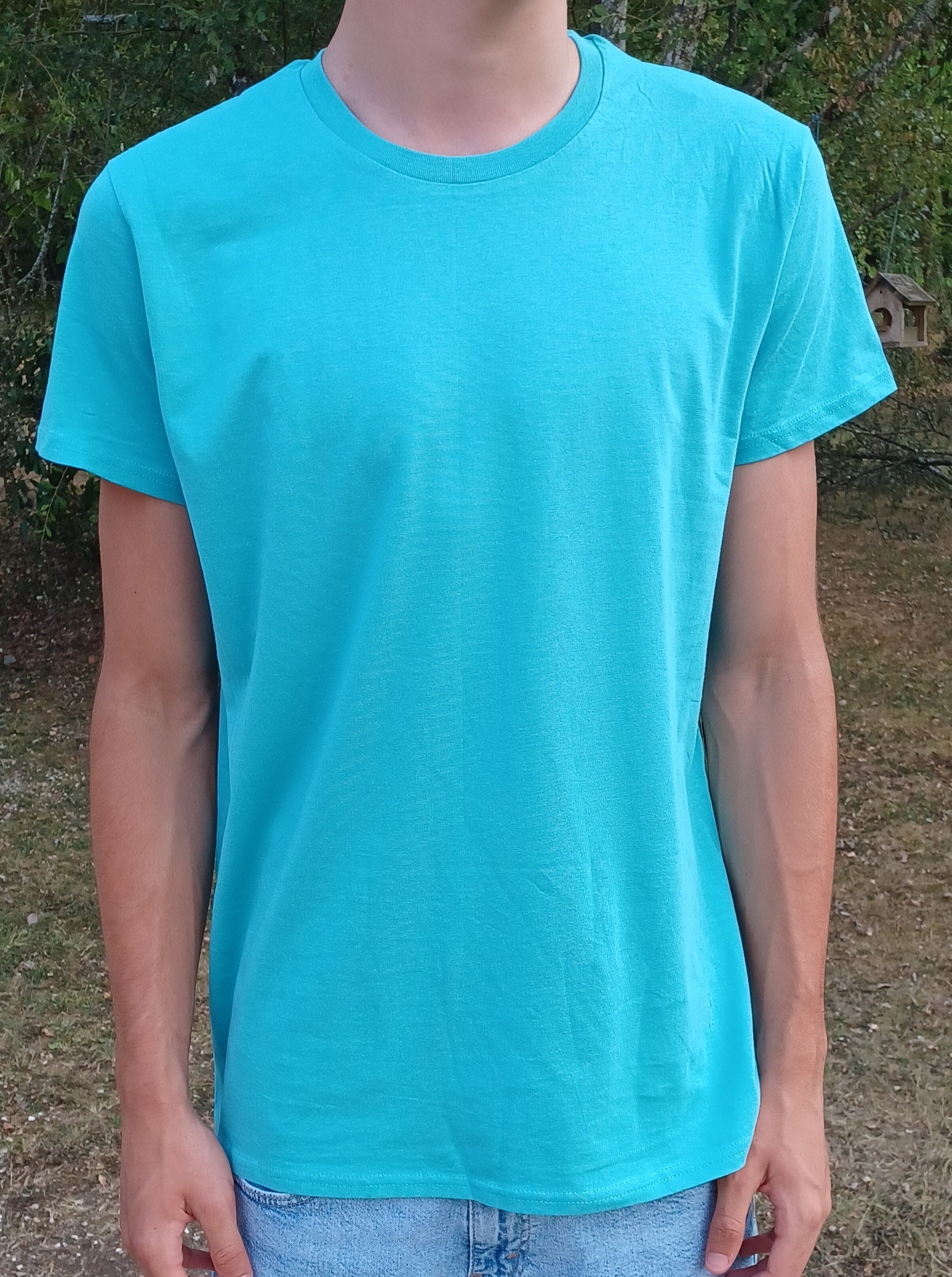 T-shirt "Lo chamin" homme bleu
