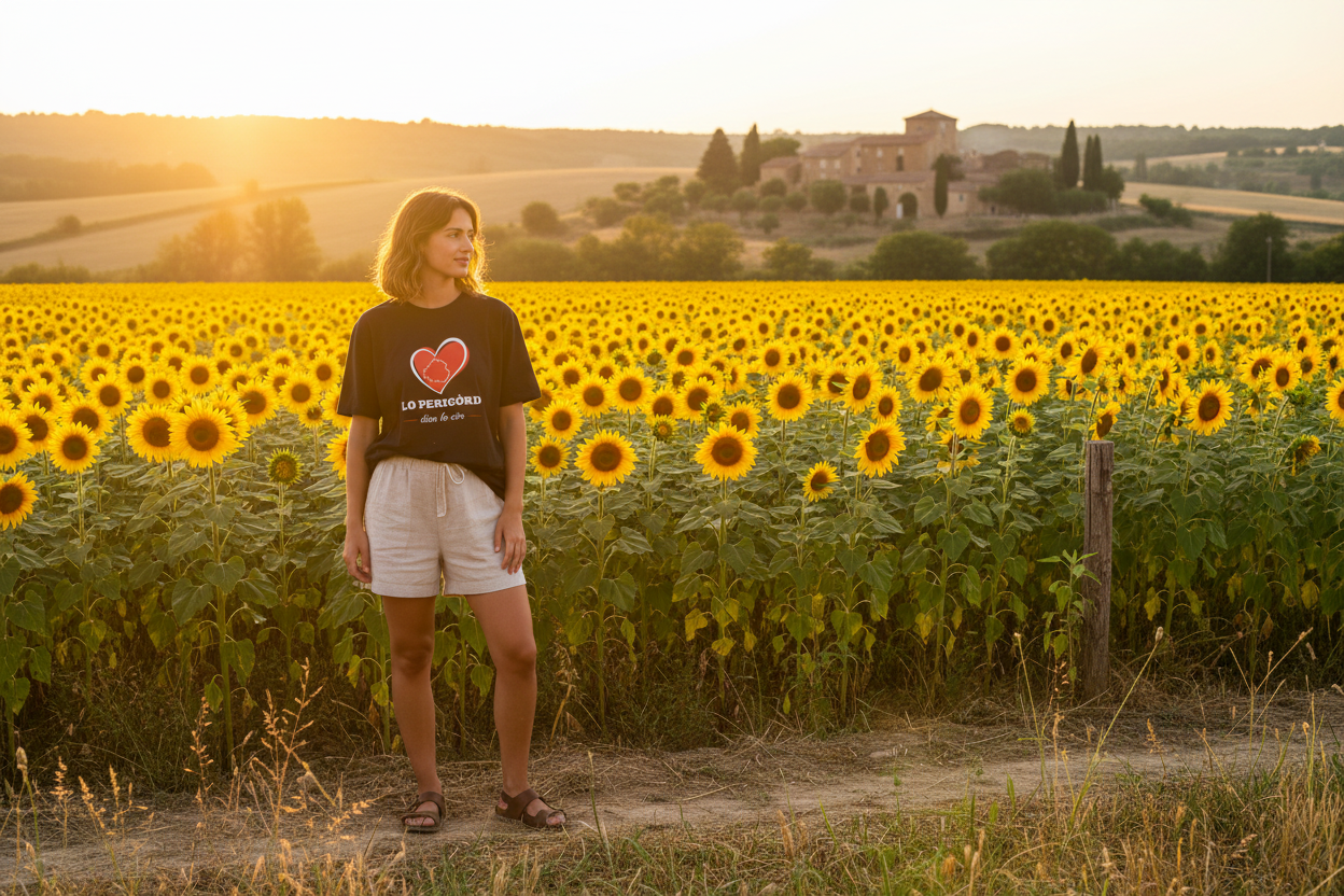 Bannière avec t-shirt Lo Perigòrd dins lo còr