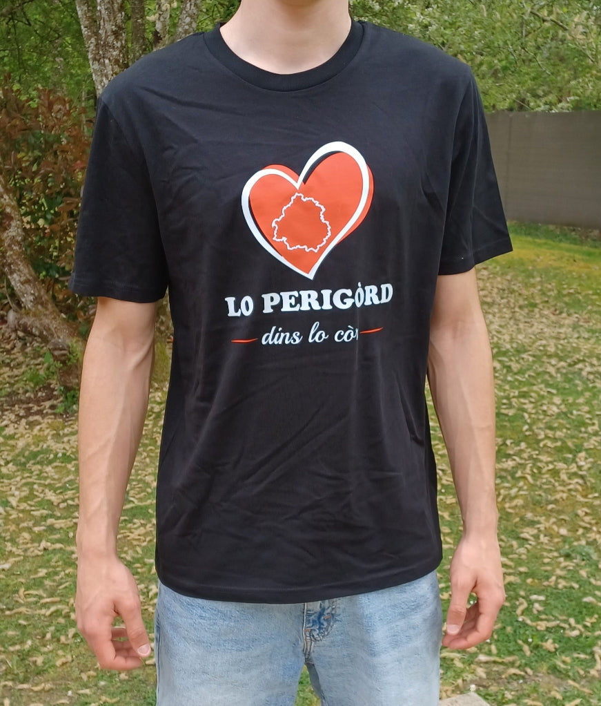 T-shirt “Lo Perigòrd dins lo còr” – Le Périgord dans le cœur