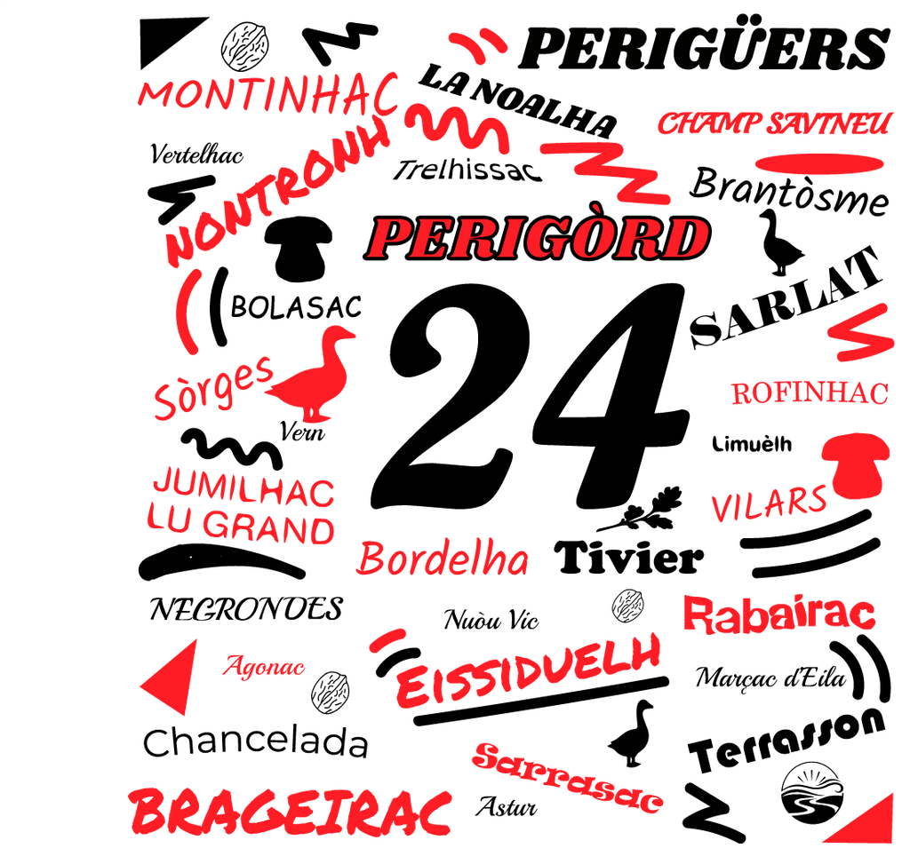 T-shirt “Périgord 24” – blanc unisexe
