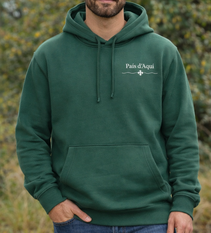 Sweat à capuche “País d’Aquí” – vert unisexe